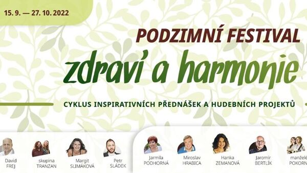 Podzimní festival zdraví a harmonie - čtvrtek 22. 9.